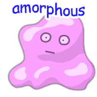amorphous の意味 英語イラスト