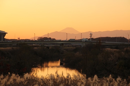 12月末の夕焼の富士山１