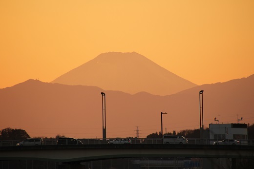 12月末の夕焼の富士山２
