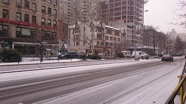 雪景色のマンハッタン