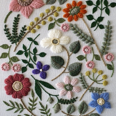 yumiko higuchi wool stitch flowers